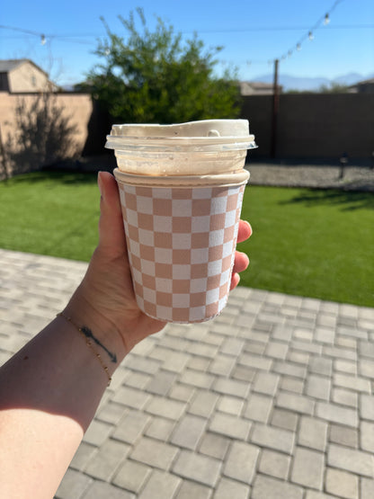 Checkered Drink Sleeve- 2 sizes